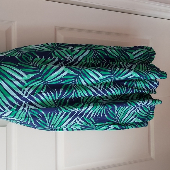Old Navy blue and green palm dress long - Picture 7 of 9